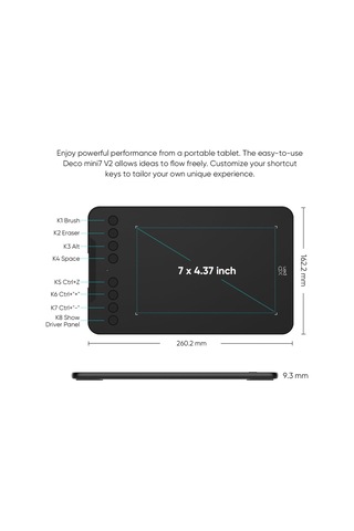 Deco Mini7 Grafik Tablet Android Windows İos Uyumlu