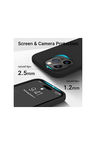 Apple iPhone Uyumlu 15 Pro Max Lansman Kılıf, Kadife İç Doku, Soft Yumuşak Liquid Silikon