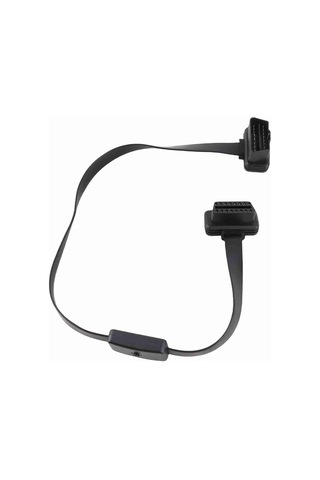 Springsun Obd2 16pın 60cm Uzatma Kablosu, Erkek-bayan Bağlantı, Tam Pimli, On/off Anahtarlı, Abs Malzeme, Araç Tanı Cihazı Bağlantısı