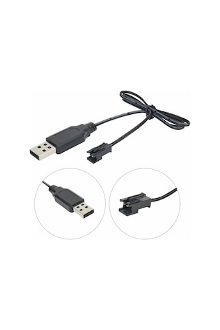 3.7v / 3.6v Lityum Pil Usb Şarj Kablosu Jst Sm-2p Soket Lipo Batarya Rc Quadcopter Drone Helikopter