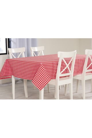 Ekose Masa Örtüsü Kırmızı