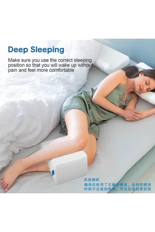 Geeksen Bacak Boynuzu Yastığı - Omuz Yatakçısı İçin Bel Ağrısı Alınımı - 17x14x21cm Beyaz Hafıza Köpüğü Gri