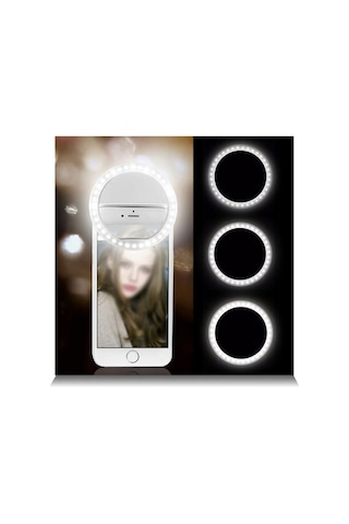 Genel Markalar Youtuber Led Selfie Led Işıklı Telefon Tutucu Makyaj Işığı Ring Light Usb Girişli