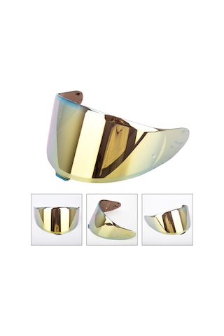 Jeehugo Z8 Kaskı İçin Değiştirme Camı - Uv Engelleme, Sis Giderici, Kırık Direnci - Motor Kaskı Göz Koruyucu Altın