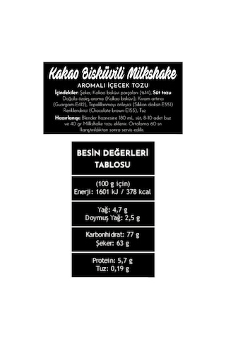 Nera Kakao Bisküvili Milkshake 1.000g İçecek Tozu