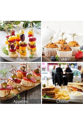 Ulzyvf Şişleme Bambu Çubuk 200 Adet Doğal Meyve Kokulu Çubuklar 12 Cm Diğer