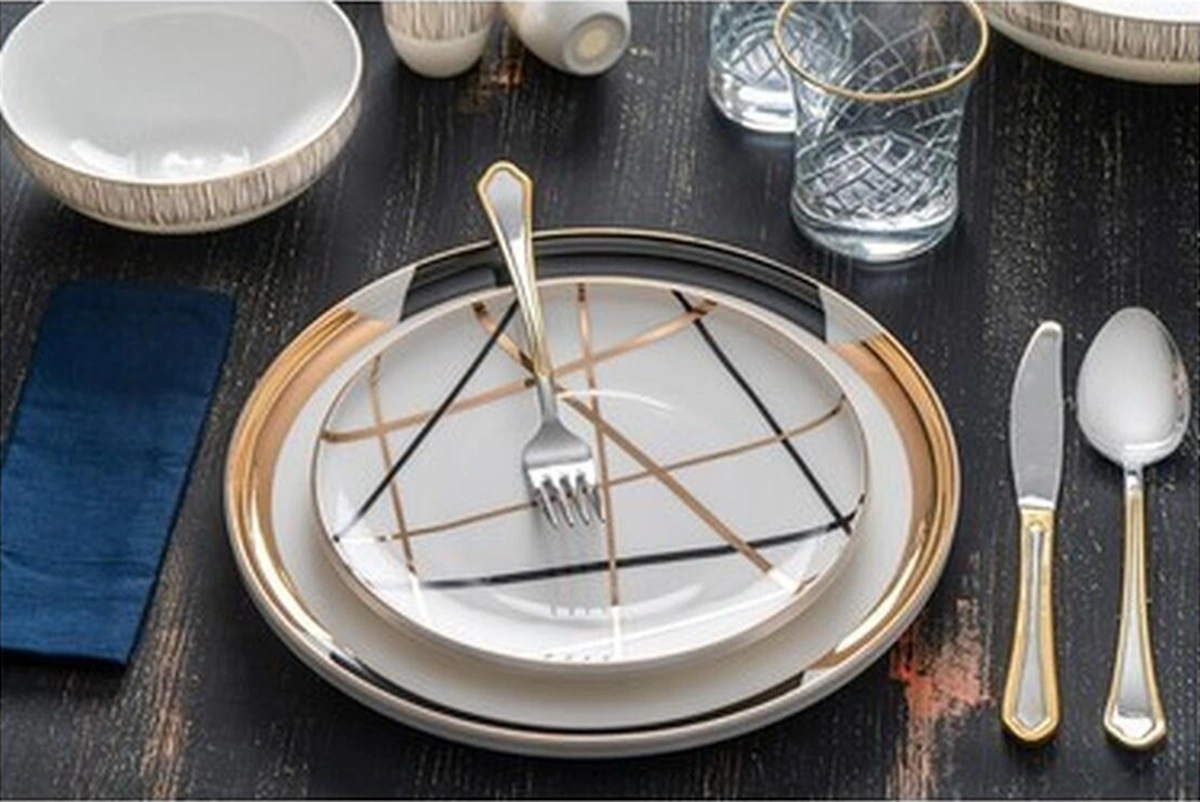 Şirin Eşyalarım Viola 57 Parça Porselen 12 Kişilik Yemek Takımı Süt Beyazı