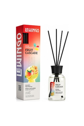 10 Adet Fruit Cascade Bambu Çubuklu Oda Kokusu 110 Ml Cam Şişe 4 Çubuklu Eşit Yayılım Mango Ananas Şeftali Vanilya Reed Diffuser Room Fragrance Diğer