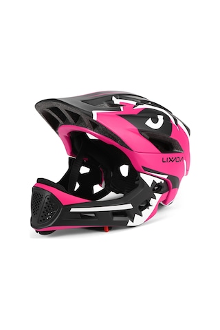 Lixada Timsah Stili Çocuk Outdoor Bisiklet Kaskı, Gül Kırmızısı Pembe