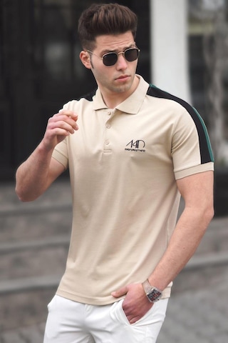 Madmext Madmext Bej Polo Yaka Erkek Tişört 5215-bej Bej