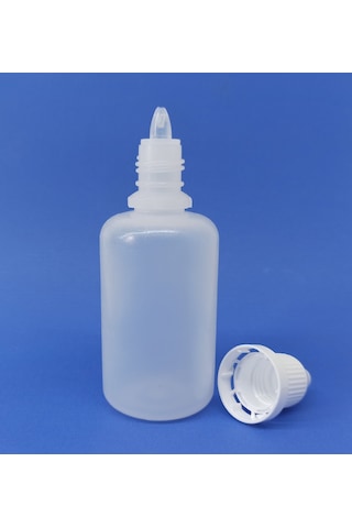 100 Adet Boş Plastik Likit Mürekkep Kolonya Şişesi 50 ML