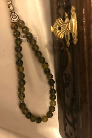 Tespih Akik Doğal Taş Tesbih Gümüş İmameli Ahşap Kutulu 6mm Akik Çok Renkli