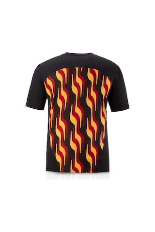 Galatasaray Lisanslı Sıfır Yaka Siyah Antrenman T-shirt Gs Aslan Baskılı Hediyelik Ahşap Kutulu Kırmızı - Beyaz