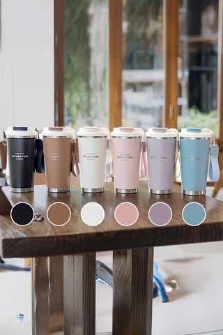 Sırdırmaz Kapaklı Paslanmaz Çelik Isı Yalırımlı Termos Ofis Kupa 580 Ml - Mor Mor