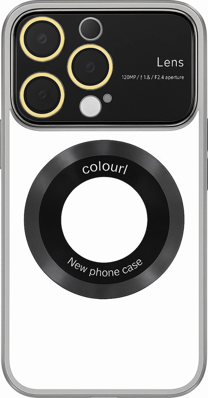 Apple Uyumlu iPhone 14 Pro Kılıf Kamera Korumalı Magsafe Colourl Gümüş