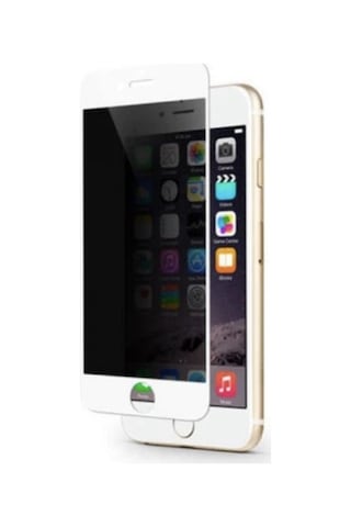 Apple  Uyumlu  iPhone 6 6s Beyaz Privacy Kavisli Hayalet Gizlilik Filitreli Full Ekran Koruyucu