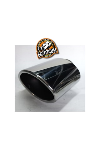 60 Mm Tekli Krom Oval Yassı Kesik Sessiz Egzoz Ucu Eksoz 1 Adet--egzozcum