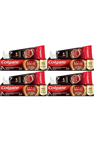 Colgate Diş Macunu Optic White 125ml Çay-kahve-sigara 4 Lü Set