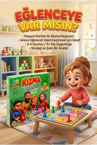 Kızma Birader 72 Parçalı 4 Kişilik 55 Kartlı Eğlenceli Ve Stratejik Aile Çocuk Kutu Oyunu