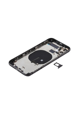 Cbtx Apple Uyumlu iPhone 11 Pil Arka Kapağı Yan Tuşlar, Kart Tepsisi, Güç + Ses Esnek Kablosu Siyah