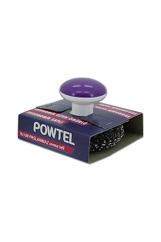 Efe Mark Powtel Paslanmaz Krom Saplı Bulaşık Teli 4'lü Eko Set