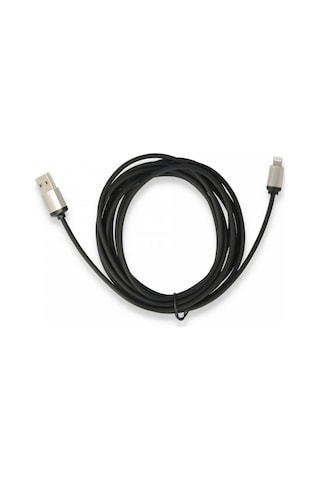 Büro Ev Ofis Cep Telefonu İçin Siyah 3mt Usb To Apple Uyumlu iOS Data Şarj Kablosu
