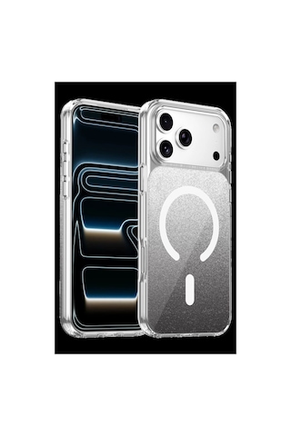 Onegif Apple İphone 17 Pro Sora Simli Magsafe Kapak - Siyah