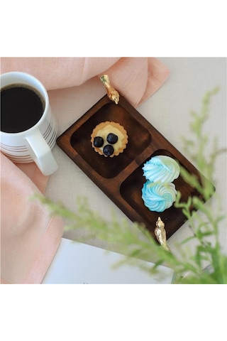 Akayev Ahşap 2 Bölmeli Altın Kuş Sunumluk