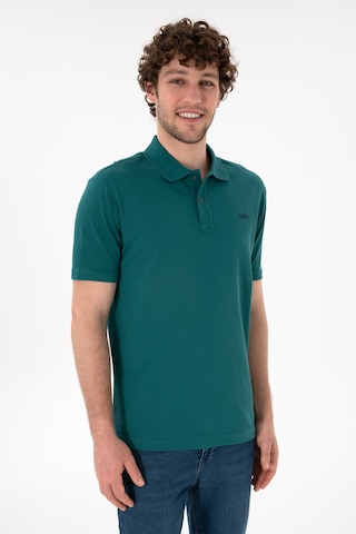 U.S. Polo Assn. Erkek Regular Fit Polo Yaka Koyu Yeşil Basic Tişört 50306007-VR101