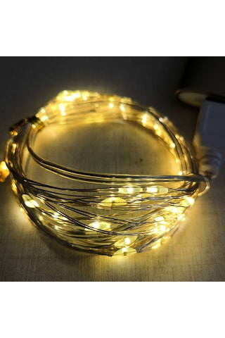 Dianziye 3 Metre 30 Led Isı Beyaz Bakır Tel Işıklı Süs, Usb 5v Pil İle Esnek Partiler Ve Noel Dekorasyonu Için