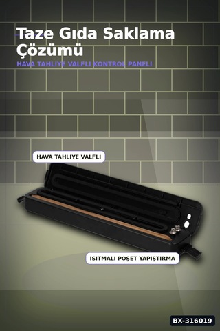 Gıda Vakumlama Makinesi Ve Poşet Yapıştırma Cihazı - Ev Tipi Mutfak Saklama Bx-316019