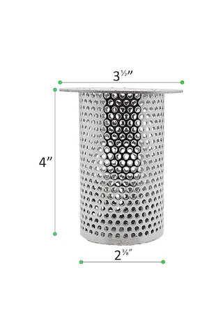 Ticari Taşkın Tahliye Süzgeci Paslanmaz Çelik, 3 'çapı X 4' Uzunluğunda Silindir