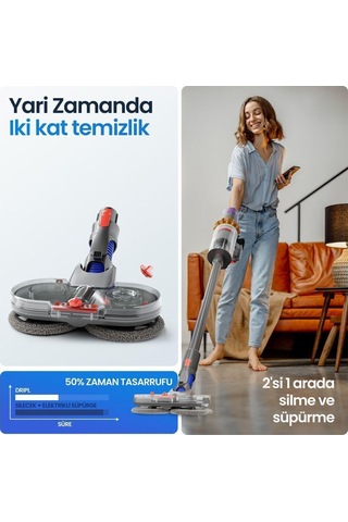 Valkyrie Uyumlu Paspas Başlığı Su Püskürtmeli Mop Başlık V7/v8/v10/v11/v15/gen5 6 Paspaslı