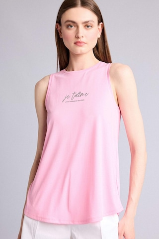 Defacto Relax Fıt Baskılı Bisiklet Yaka Bluz H9289ax26smpn253 Pembe-pn253