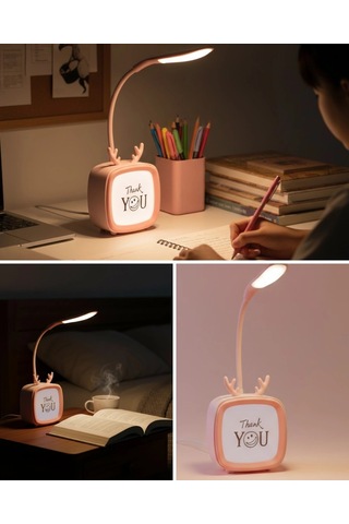 Mey İthalat Modern Tasarımlı Şarj Edilebilir Led Gece Lambası Çok Renkli