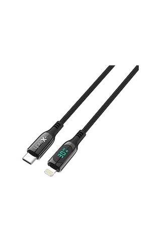 Ixtech Type-c Ix-uc019 Pd 30w Type-c To Lightning Dijital Göstergeli Şarj Ve Data Kablosu