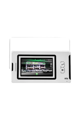 2 Daire Nts 2001-b 4,3'' Görüntülü Diafon Beyaz-8003 Tuş Takımlı Şifreli Zil Panelli Set