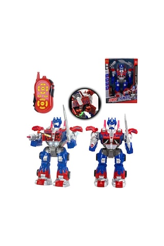 Mega Büyük Oyuncak Uzaktan Kumandalı Sünger Atan Işıklı Sesli Transformers Dev Robot Optimus