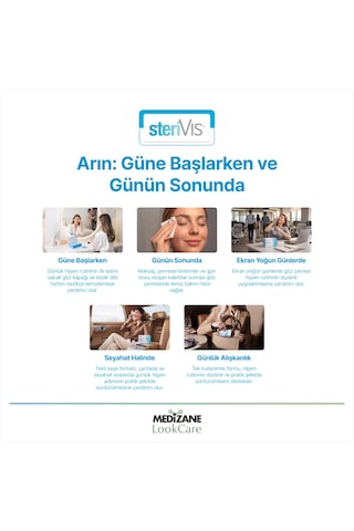 Medizane Lookcare Sterivıs Hassas Göz Temizleme Mendili 30lu