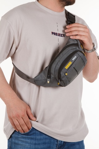 Newish Polo Erkek Kumaş Usb Kulaklık Çıkışlı Crossbody Çapraz Göğüs Omuz Ve Bel Çantası New201 - Gri
