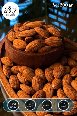 İri Boy - Yerli Çiğ Badem - 200 Gr 200 G