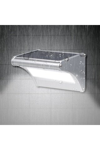 Neoglint Güneş Duvar Lambası Radar Hareket Sensörü Gümüş