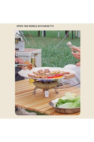 Prestigegoods 16800w Yüksek Güçlü Metal Sobalar, Taşınabilir Piknik Barbekü Fırını, Saklama Çantası, Katlanabilir, Su Kaynatma, Açık Kamp Aksesuarı, Çok Renkli Çok Renkli