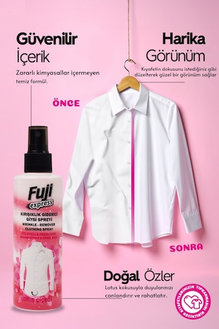 Ütü Etkili Giysi Spreyi Lotus Çiçeği Ferahlatıcı Ve Pratik Giysi Bakımı - 200 Ml Tekli