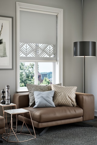 Lazer Kesim Mat Stor Perde, Lazer Kesimli Modern Serisi, M-101005 Gri Renk Gri