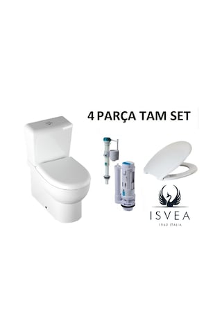 İtalyan İsvea Absolute Duvara Sıfır Kompakt Klozet Set Kanalsız