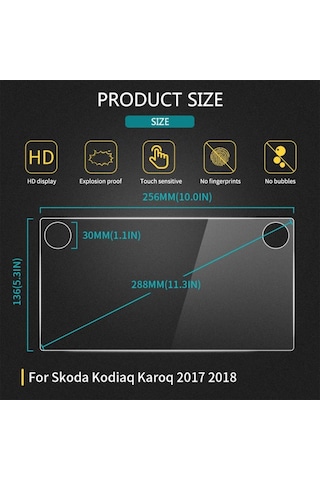 Skoda Kodiaq Karoq 8'' Multimedya Ekran Koruyucu Film (481217533)