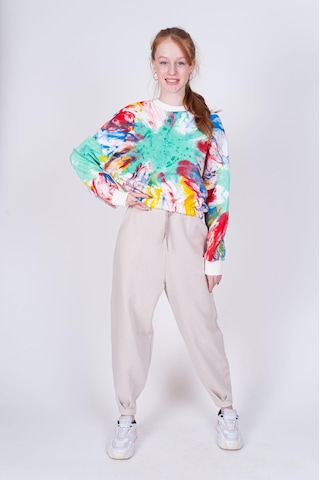 Kız Çocuk Batik Desenli Sweatshirt-13401-yeşil Yeşil