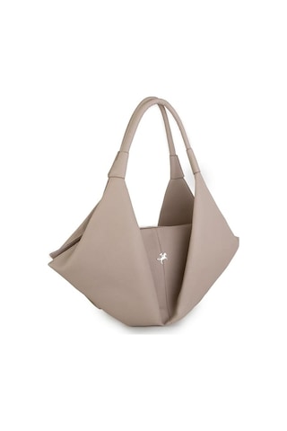 Nas 1271 Kadın Omuz Çantası Bej Baskılı Siyah