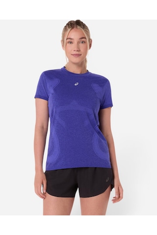 Asics Road Seamless Ss Top Kadın Mavi Kısa Kollu Tshirt 2012d292-401